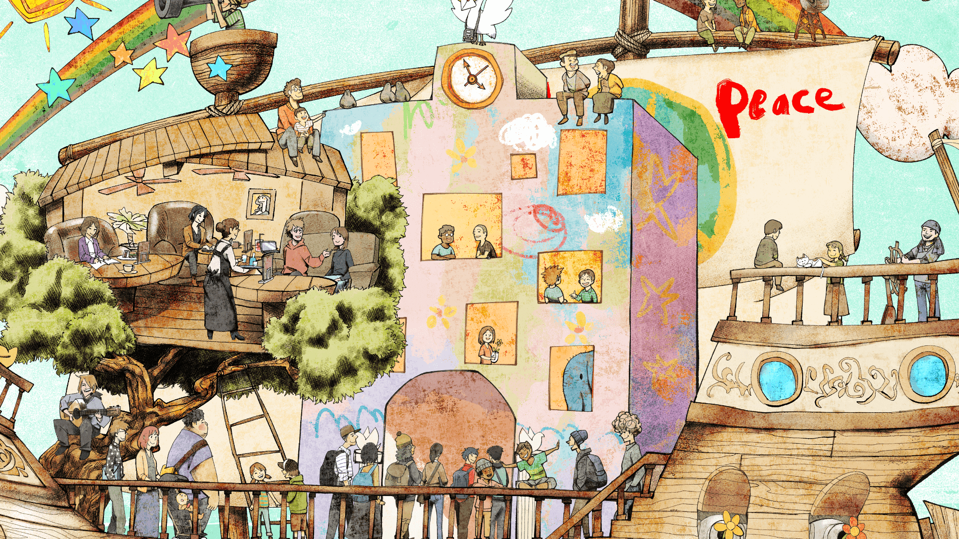 illust of school